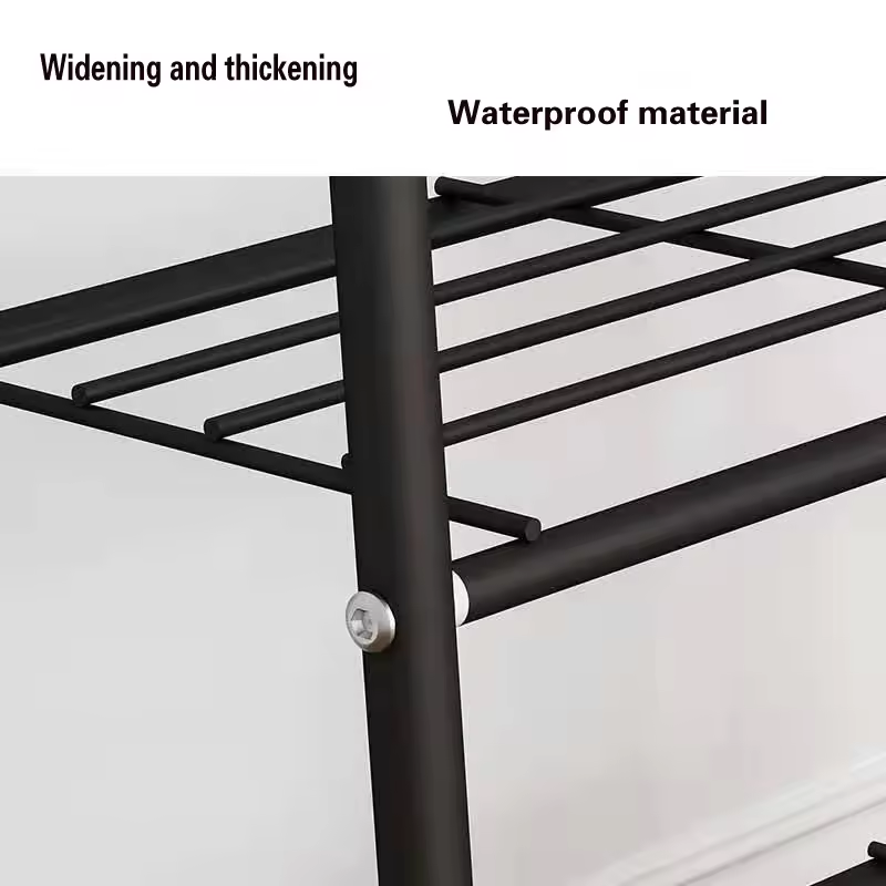 Coat Rack Stand Luxury Hanger Freestanding Easy To Assemble Adjustable Folding Black Coat Rack