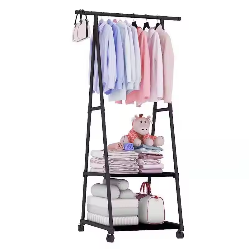 Coat Rack Stand Luxury Hanger Freestanding Easy To Assemble Adjustable Folding Black Coat Rack