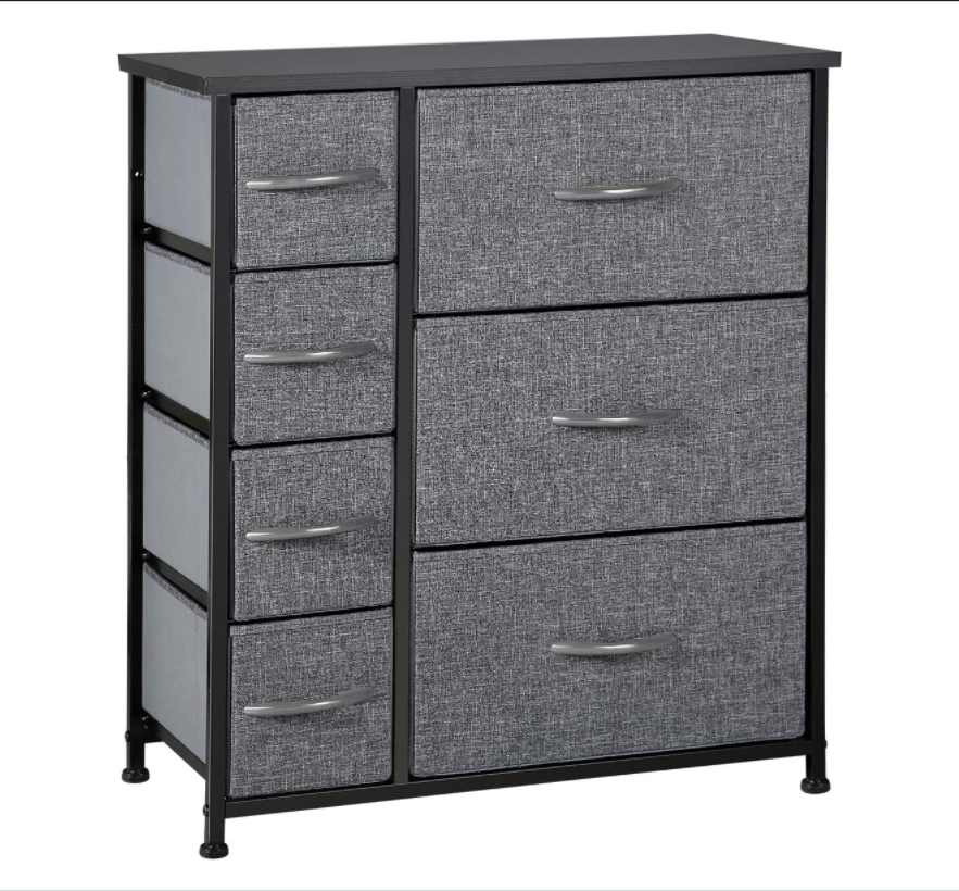 Home Storage Organizer Customized Modern Fabric Cloth Underwear Cabinet Dresser Storage Tower with 7 Drawers