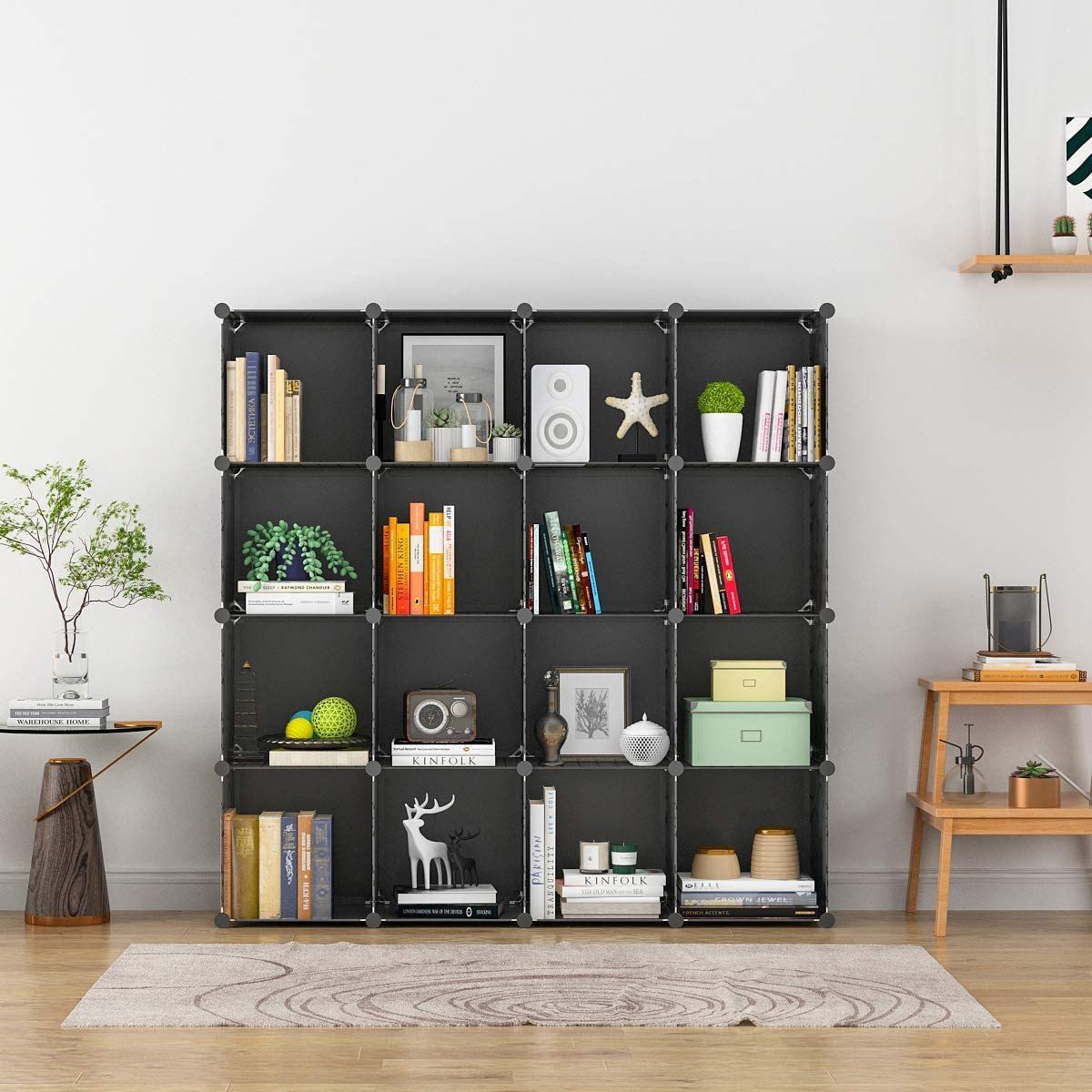 Portable wardrobe closet big cube storage cupboard bedroom plastic small bookcase with door closet hanging