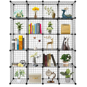 Factory Directly Sale Storage Racks Shelving Units Living Room Iron Black Cube Storage Racks