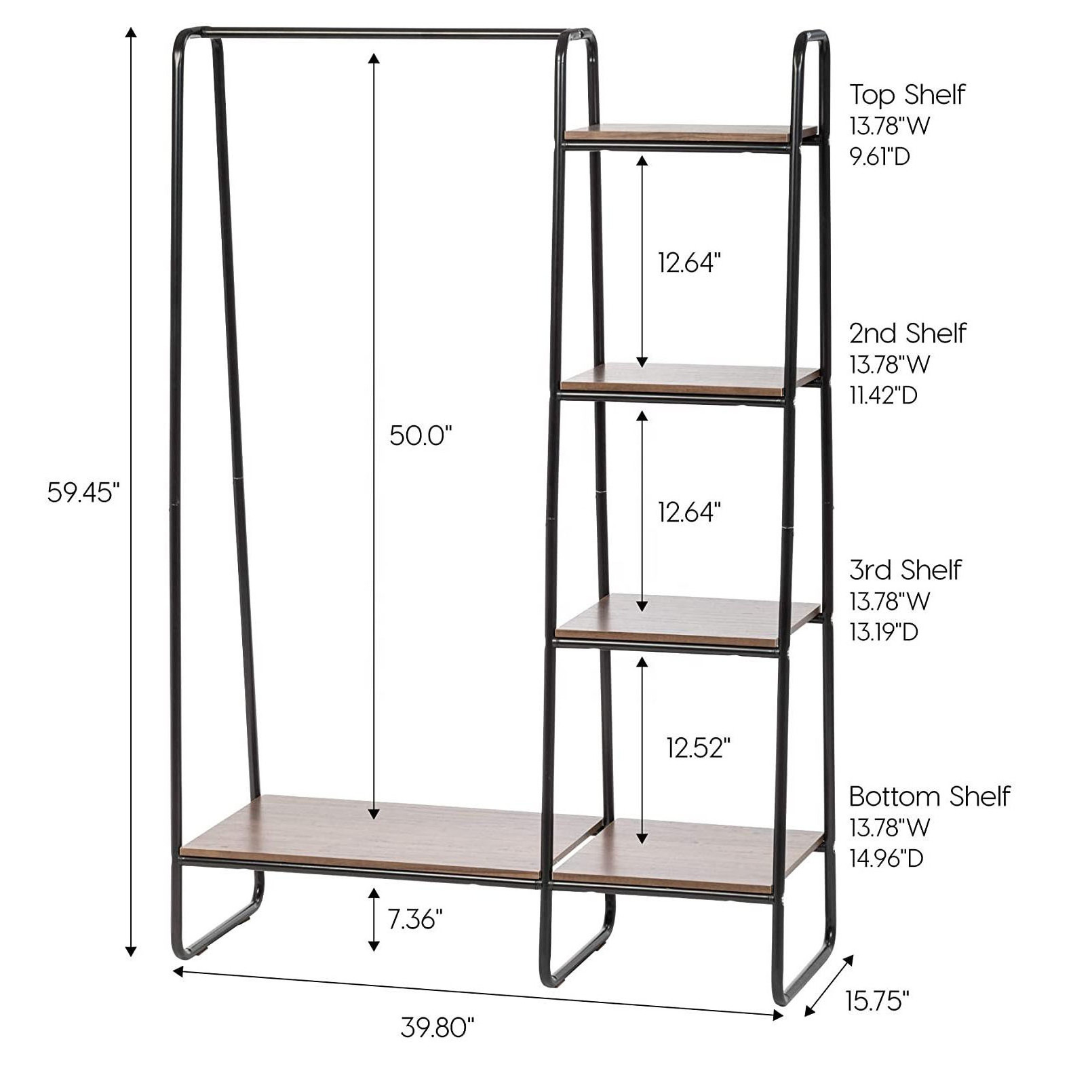 China Supplier Wardrobe Clothes Organizer Wood Shelves Metal Wardrobe For Baby Clothes