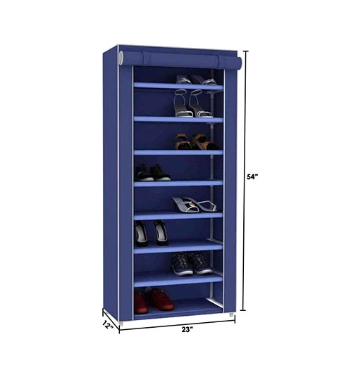 Durable Shoe Storage Organizer Simple Fashion Shoe Ark 9 Layer Shoe Rack Cabinet with Dust Cover