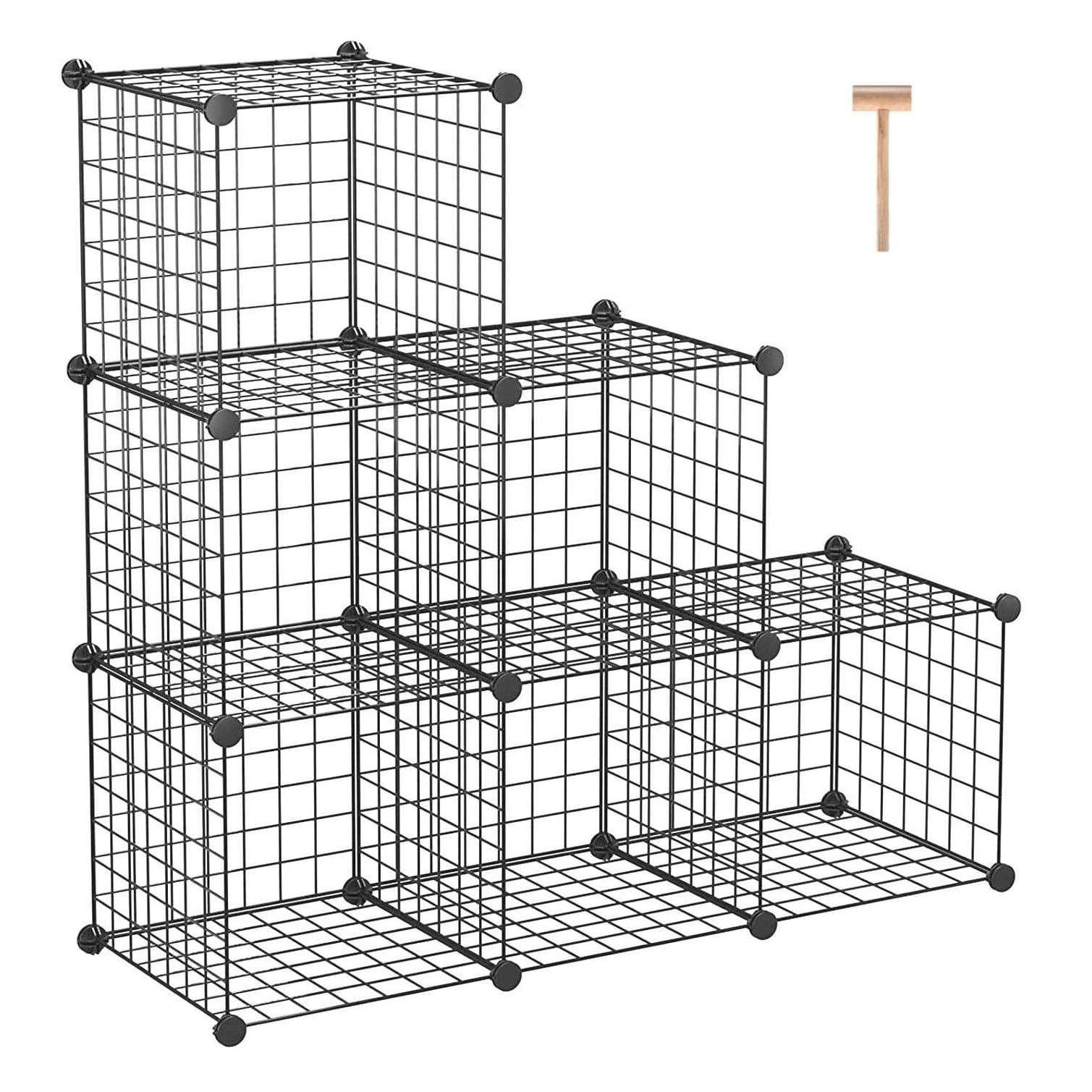 Oem Factory Diy Cubes Closet Cabinet Wire Shelf Simple Storage Portable Metal Storage Shelf