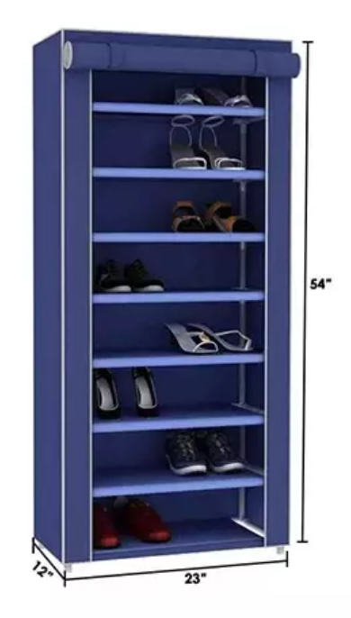 Closed Outdoor Double Shoe Rack Covered Waterproof Fabric Shoe Cabinet