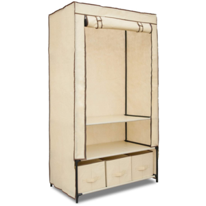 Portable Freestanding Covered Closet Garment Wardrobe Organizer Bedroom Furniture Storage Clothes Wardrobe Home Furniture Modern