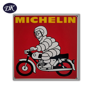 Vintage Style Motorcycles Discount Tires Company Custom Enamel Porcelain Signs