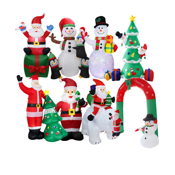 Outdoor 1.2m inflatable christmas decoration tree,snowman,santa claus and deer shape for christmas decorations