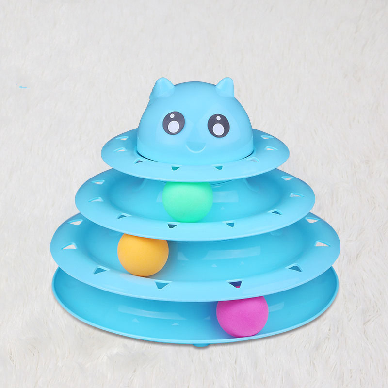 Cat toy Interactive Tower Cat Toy Turntable Roller Balls Toys For Cats Kitten Play Games Pets Supplies Accessories