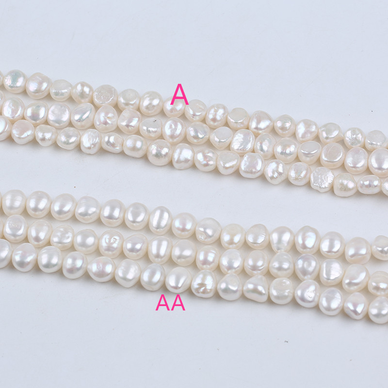 Wholesale Natural White Pearl 9-10mm Baroque Freshwater Pearl Strands For Jewelry Making