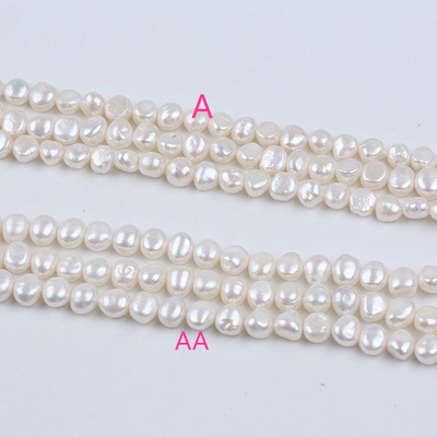 Wholesale Natural White Pearl 9-10mm Baroque Freshwater Pearl Strands For Jewelry Making