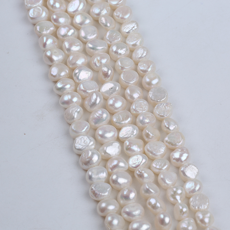 Wholesale Natural White Pearl 9-10mm Baroque Freshwater Pearl Strands For Jewelry Making