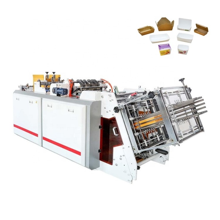 DAKIOU HBJ-D800/1200  Manufacture Automatic Efficient Paper Burger Box Forming Carton Box Erecting Making Machine Prices