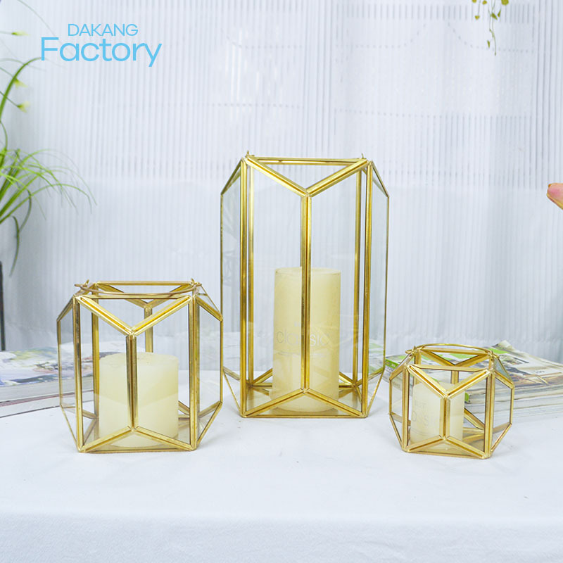 Black Tealight Candle Holders Wedding Candlesticks Brass Gold  Christmas Geometric Candle Holder Glass Candle Holders Lanterns