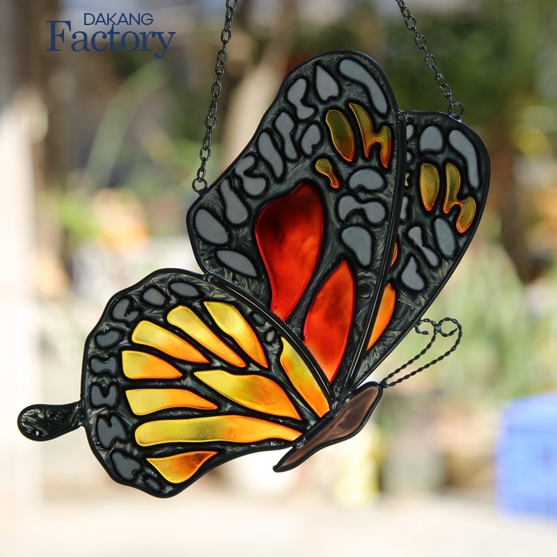 Christmas Ornaments Luxury Butterfly Stained Glass Sun Catcher Kids Decor Decoration Pieces For Home