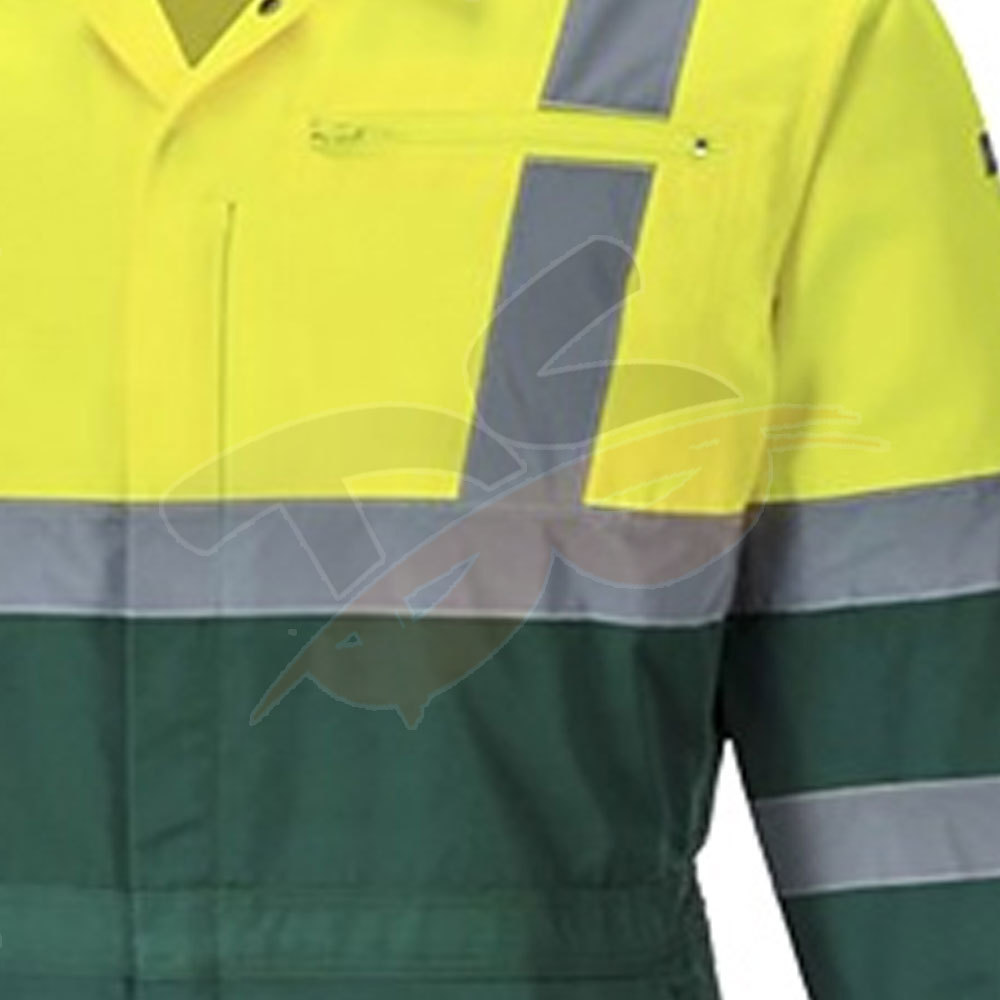 coverall with reflective safety uniform