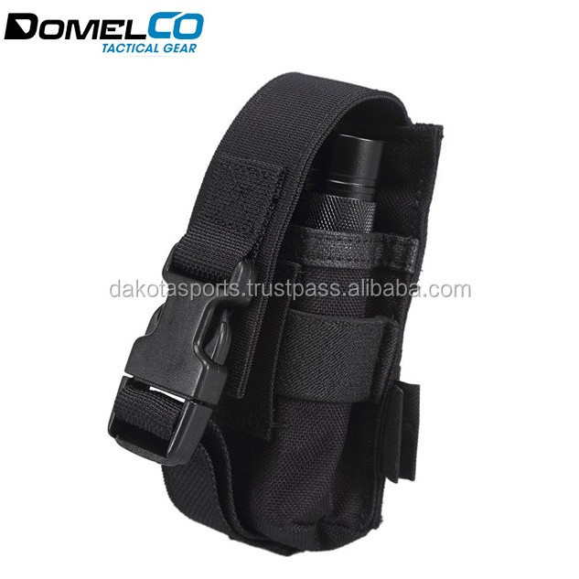 outdoor hunting survival nylon molle flashlight pouch