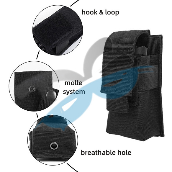 OEM Wholesale Tactical MOLLE Flashlight Pouch Belt Waist Pack Lighter Case Outdoor Pouches