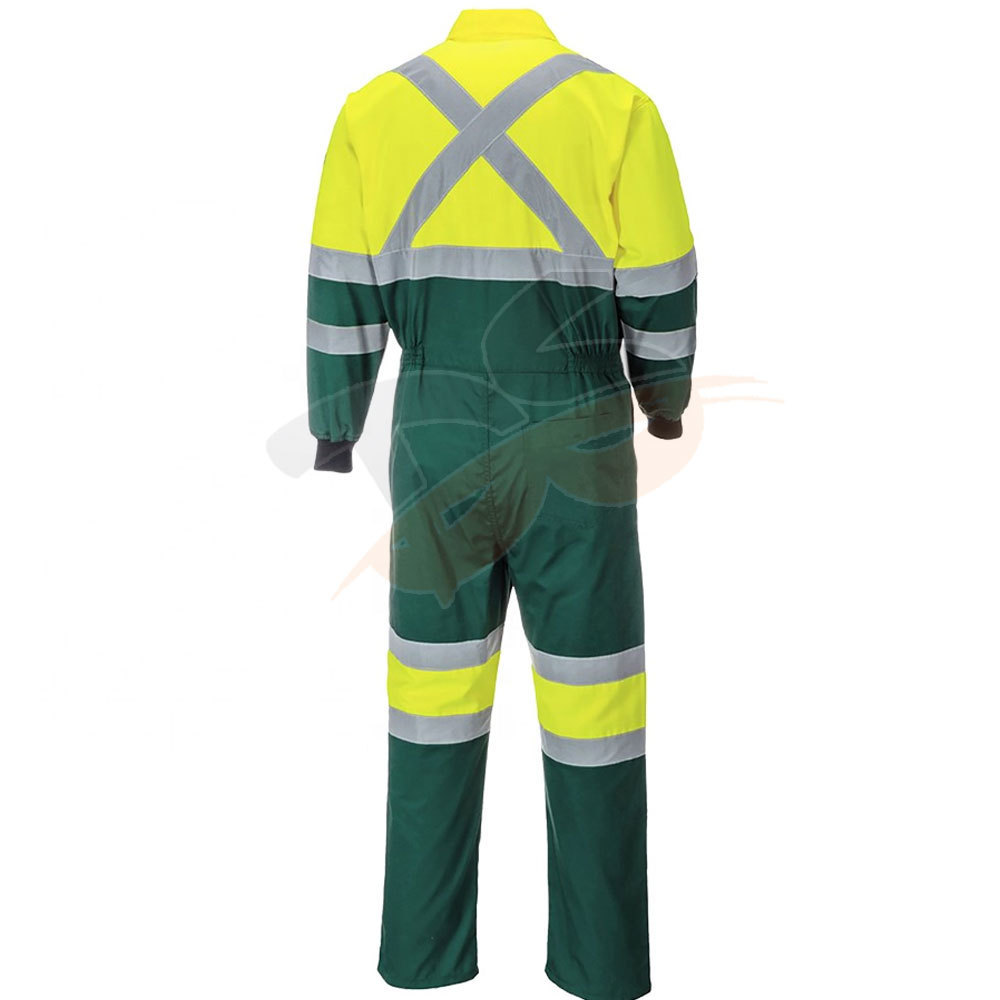 coverall with reflective safety uniform