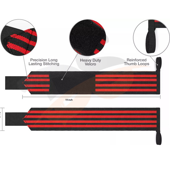 Weightlifting Elastic Wrist Wraps Straps Support For Gym Workout