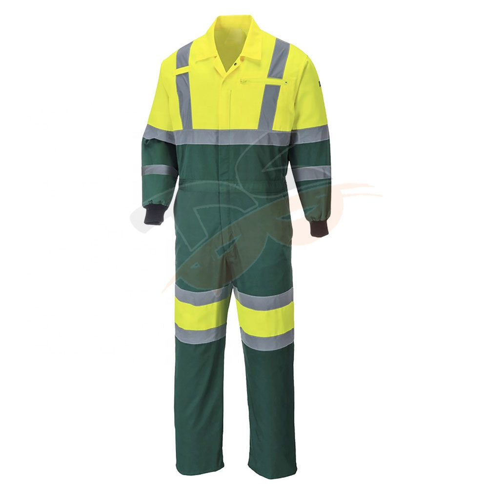 coverall with reflective safety uniform