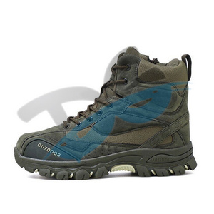 Tactical Boots Men Genuine Leather Hunting Winter Work Shoes