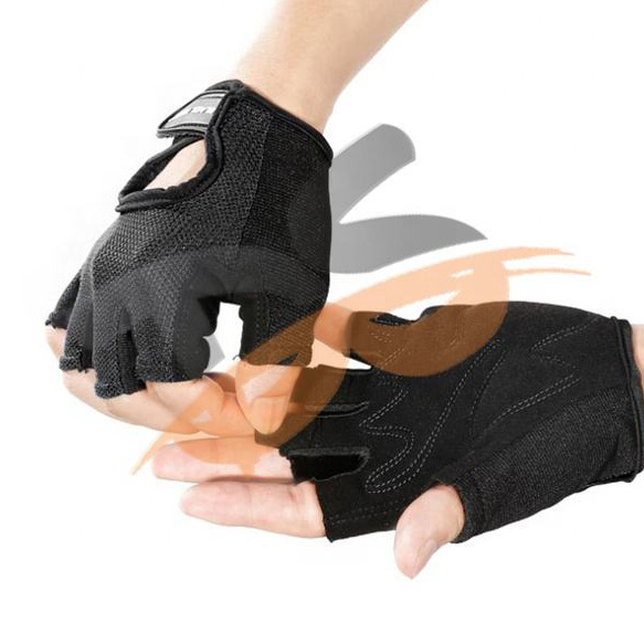 Power Non-Wrist wrap Workout Weightlifting Gloves with StretchBack Mesh and Leather Palm