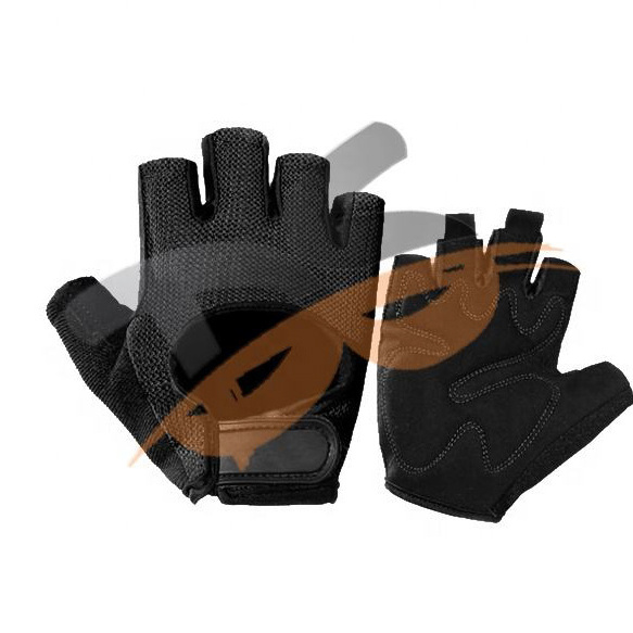 Power Non-Wrist wrap Workout Weightlifting Gloves with StretchBack Mesh and Leather Palm