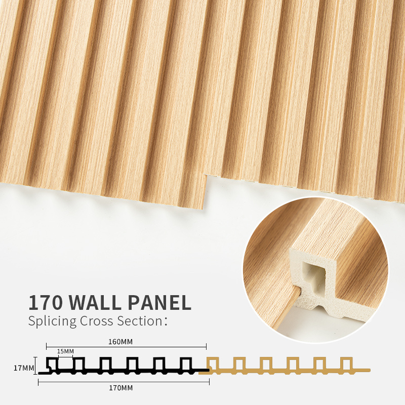 Panel Easy Installation Louver Wood Home Bar Staircase Basement Garage & Shed Pvc Wpc Fluted Wall Panels For Decoration