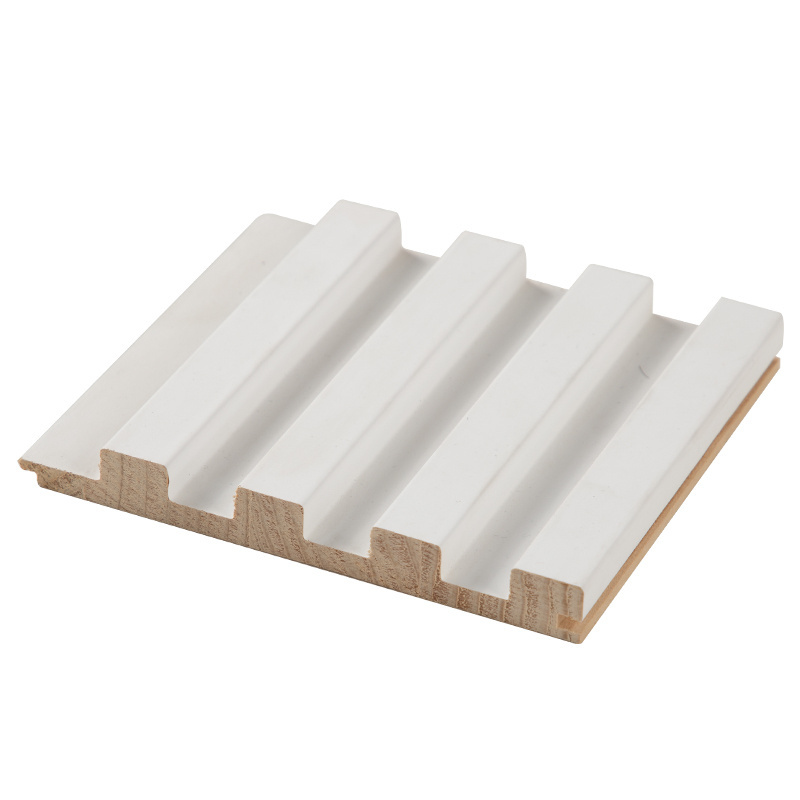 100%eco-friendly Wood Plastic Fluted Panel Wood Plastic Cladding Panel Sound Proof white pvc wall panel