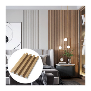 Panels Living Room Wood High Quality Louver Luxury Design Modern Style Cheap Price Eco Friendly WPC Wall Panel Decoration