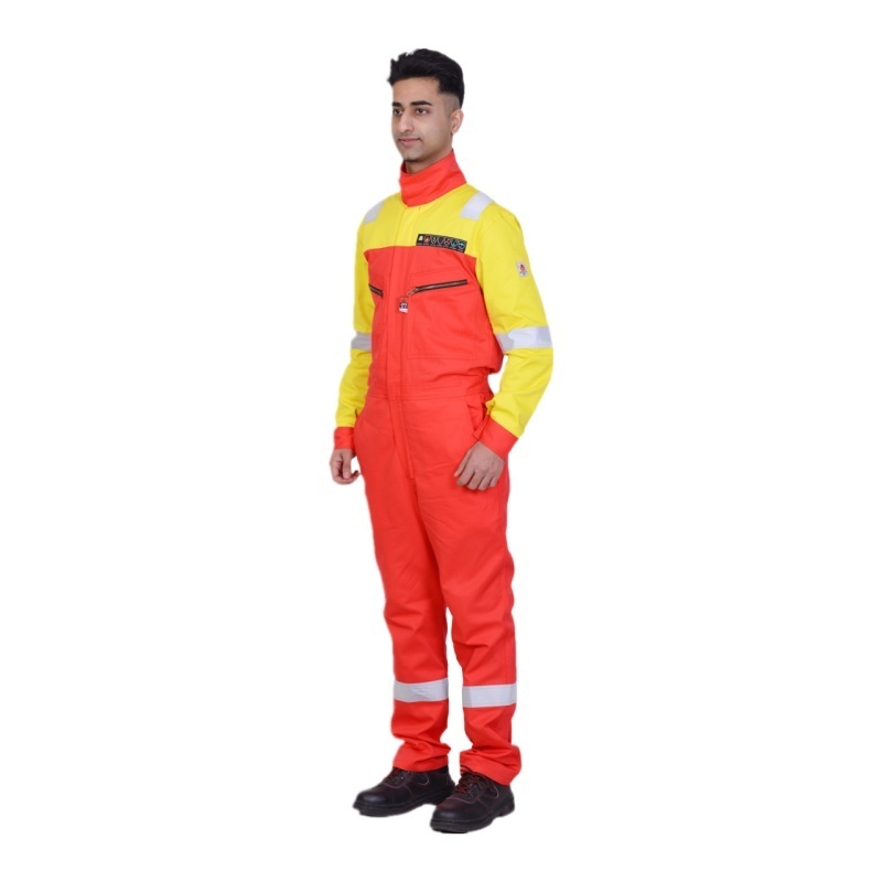 Factory customized boiler suit coverall workwear bicolor oil gas coverall