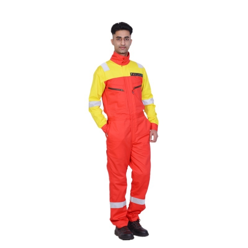 Factory customized boiler suit coverall workwear bicolor oil gas coverall