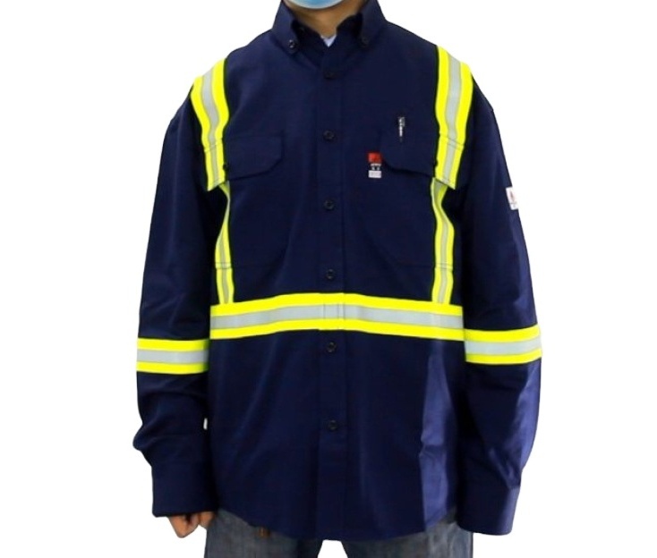 Wholesale fireproof flame resistant high vis shirt with logo