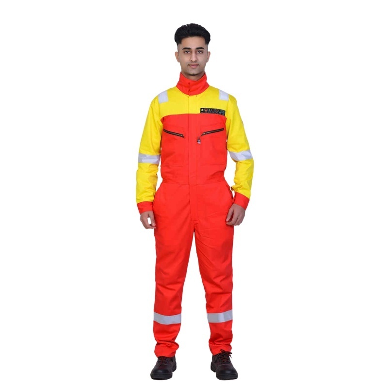 Factory customized boiler suit coverall workwear bicolor oil gas coverall