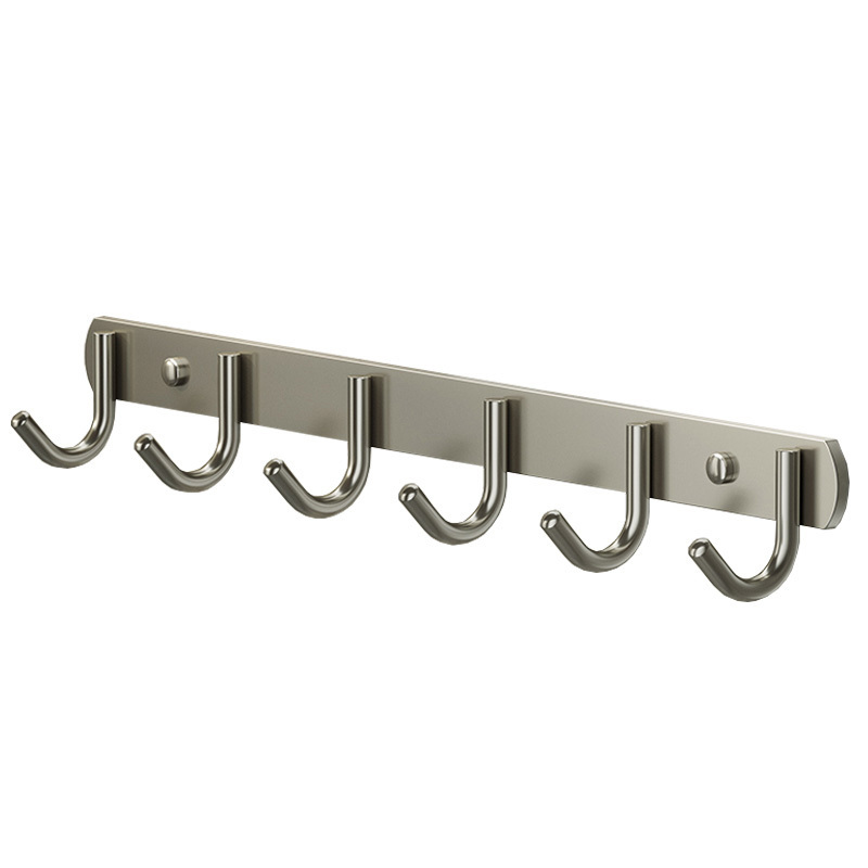 OEM Grey Door Clothes Bathroom Hanger Towel Hook hooks Wall organisation Stainless Steel Adhesive Metal Coat Robe Rails Hooks