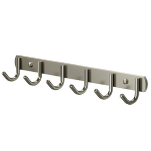 OEM Grey Door Clothes Bathroom Hanger Towel Hook hooks Wall organisation Stainless Steel Adhesive Metal Coat Robe Rails Hooks