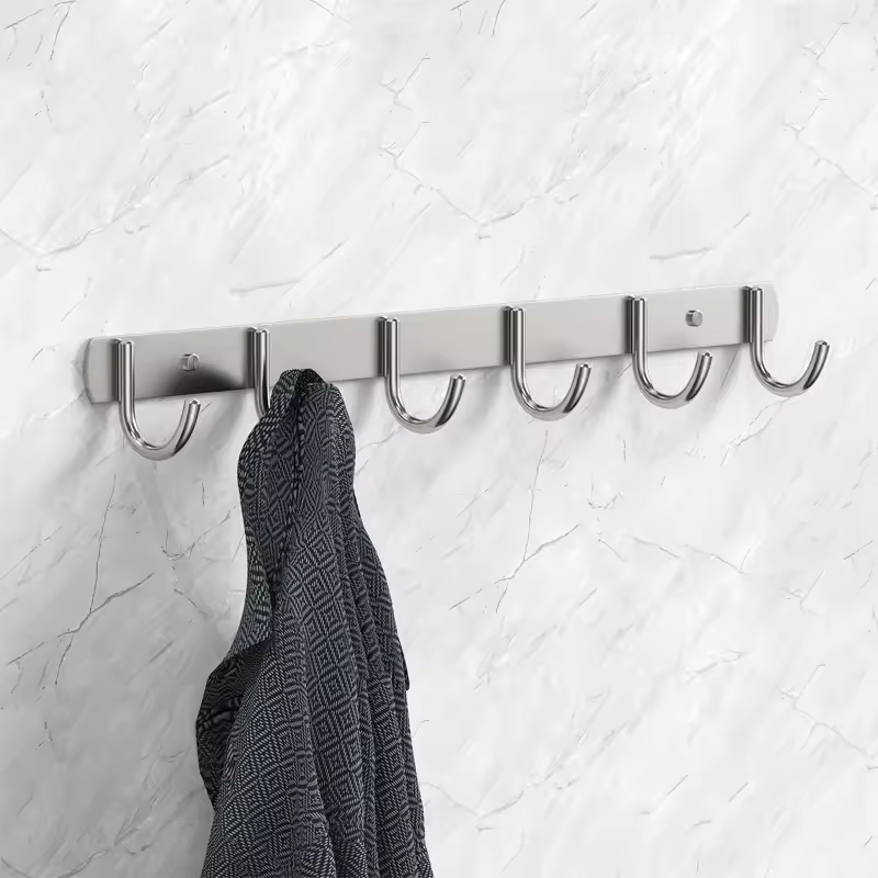 Lazy Bear New bathroom wall mounted towel backpack 304 stainless steel hooks 3-10 hooks bedroom multi-purpose storage hook