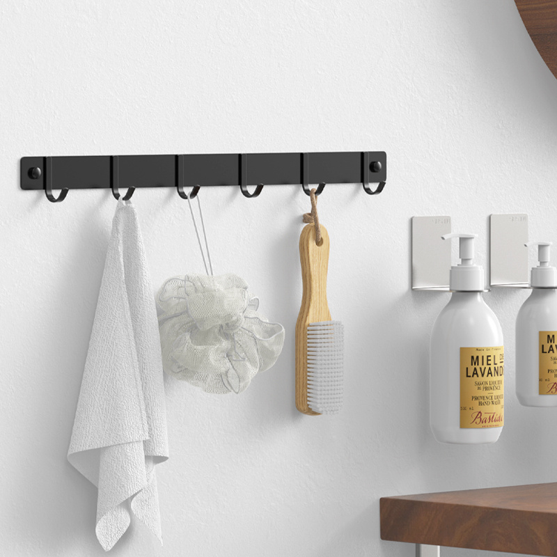 Hight Quality Coat Rack with 5 Hooks For Hat Towel Key Coat Hooks Wall Mounted Clothes Hanger coat Hook