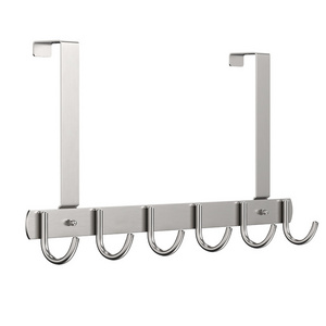 Wholesale Best Seller hanging door hook 3/4/5/6/7/8/10 hooks rack hanging cloth over the door hook hanger