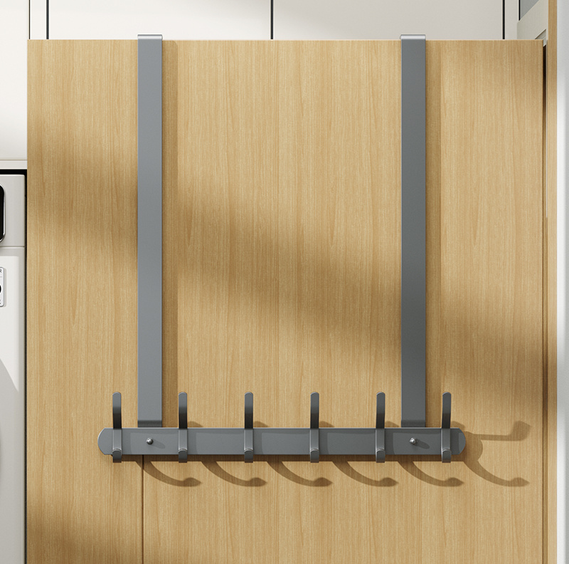 Lazy Bear Grey Over the door hook organizer rack Grey door hanging hook bathroom removable wall hook