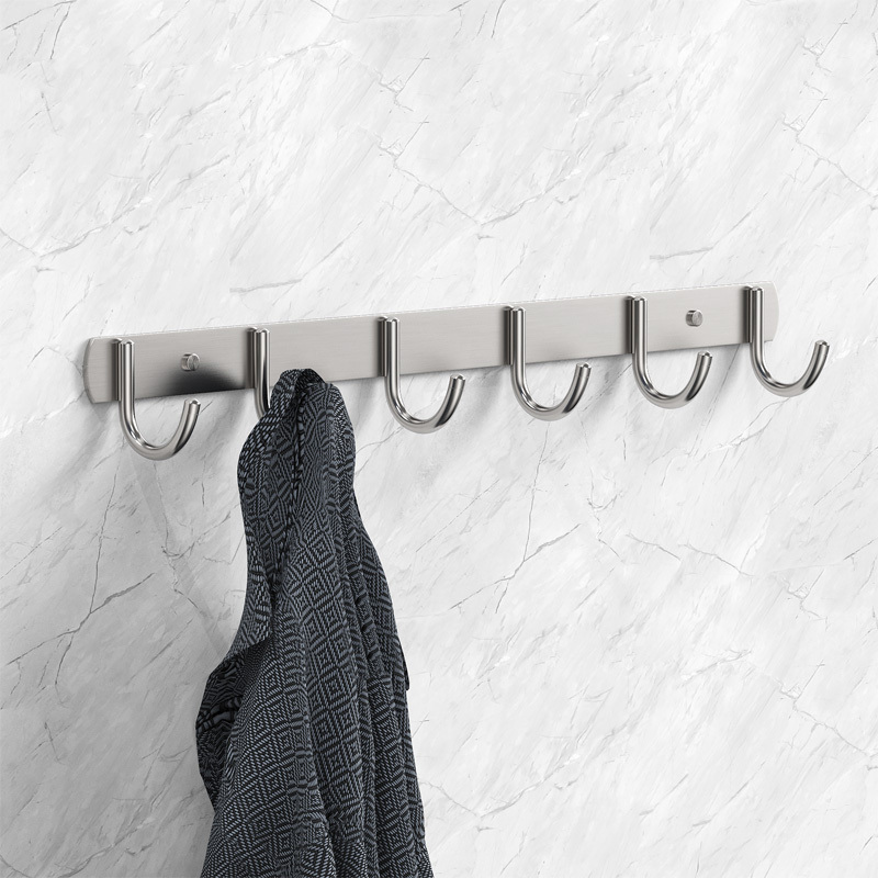 Factory latest OEM Kitchen Hook 3 Model iron art non-marking nail-free hook multi-row cabinet storage hanger row hook