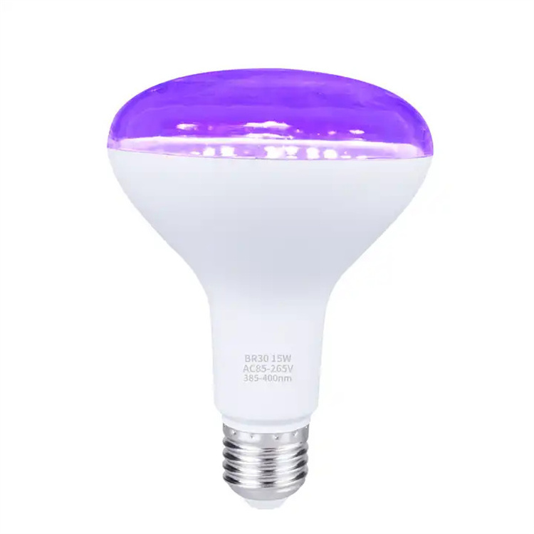 UVA 385-400nm Fluorescent Poster Blacklight Lamp 100W Equivalent BR30 LED Black Light Bulb for Glow in the Dark