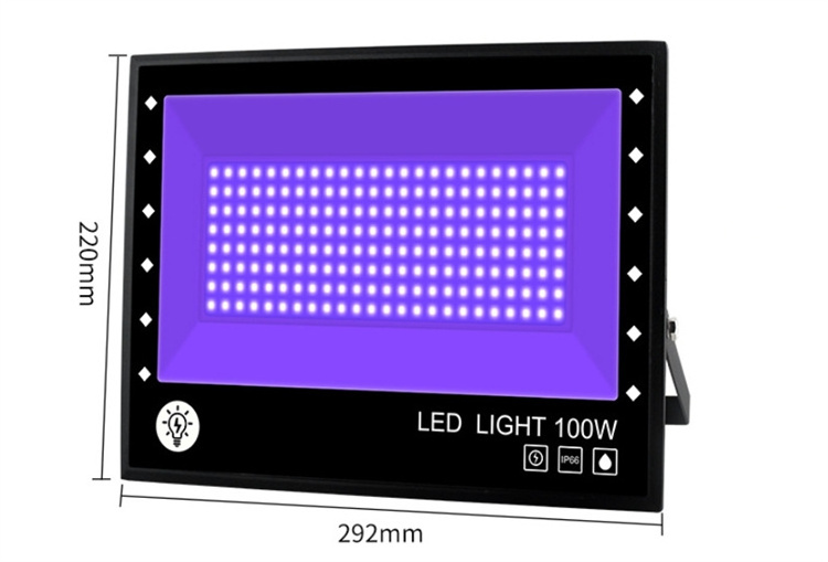 UV LED Flood Light 365NM Purple Stage Lighting IP66 Waterproof for Dance Party Body Paint Black LED Flood Light UV 395nm