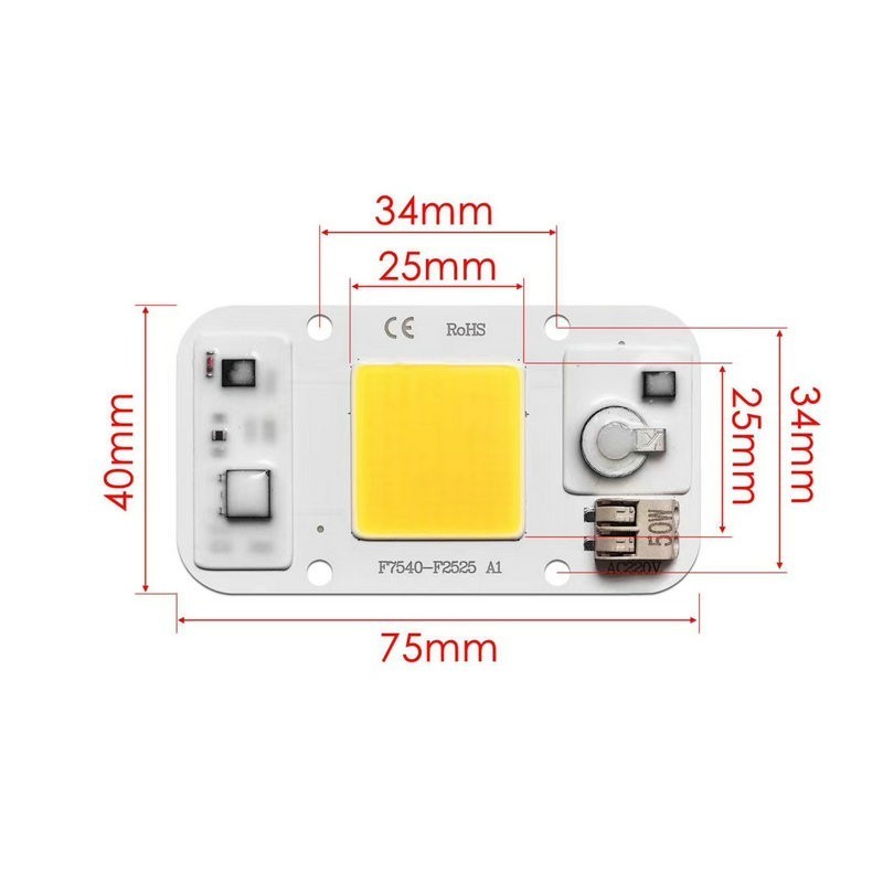 Newspectrum Solderless Connector Driverless COB LED Flip Chip 220V LED COB High Power 50W LED COB