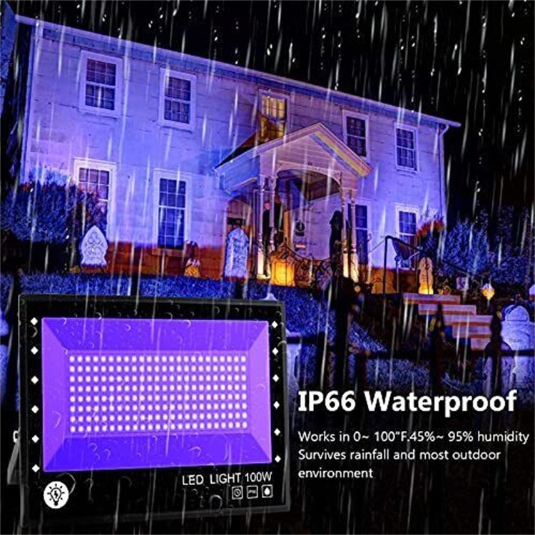 UV LED Flood Light 365NM Purple Stage Lighting IP66 Waterproof for Dance Party Body Paint Black LED Flood Light UV 395nm