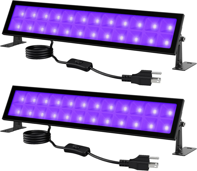 Blacklight 48Watt UV LEDs Lamp Violet 43cm Bar Wall Wash 48W Stage Wedding Purple Charming Romantic Ambient Lighting