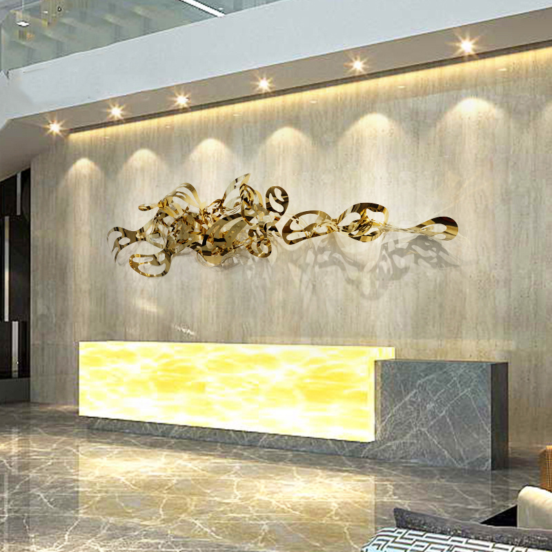 Dali Irregular Luxury Golden Wall Decor Home For Hotel Arts