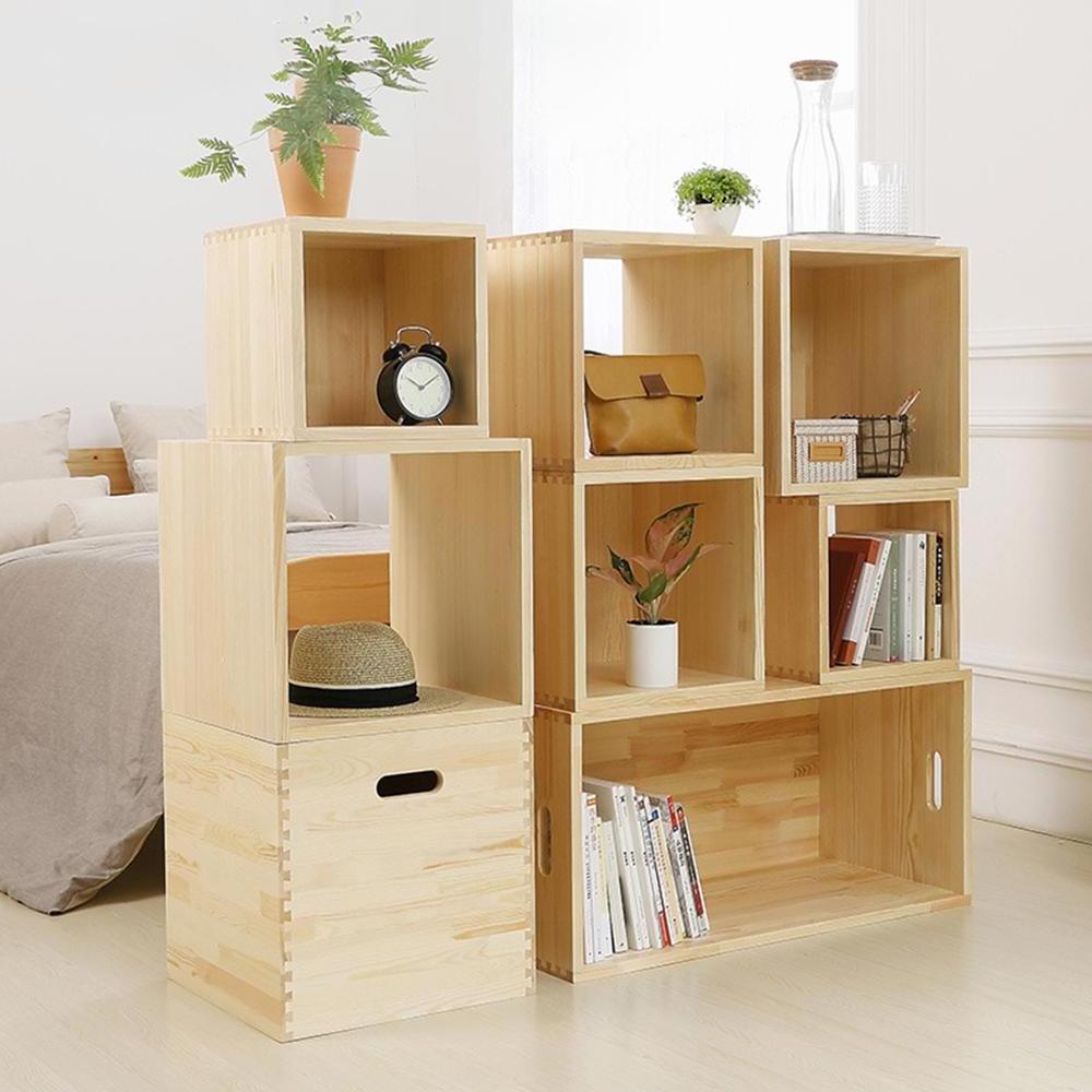 Modern Solid Wood Floating Baby Toy Cube Wooden Display Bedside Storage Shelf For Bedroom,Living Room