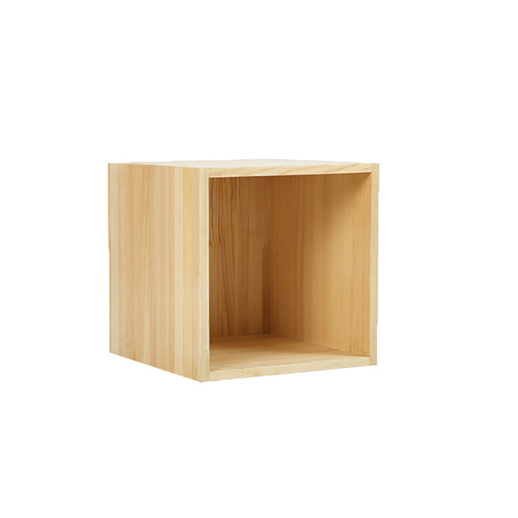 Modern Solid Wood Floating Baby Toy Cube Wooden Display Bedside Storage Shelf For Bedroom,Living Room